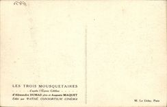 CPA Cinema Les Trois mousquetaires Alexandre Dumas