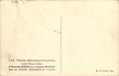 CPA Cinema Les Trois mousquetaires Alexandre Dumas