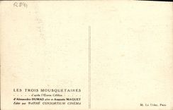 CPA Cinema Les Trois mousquetaires Alexandre Dumas