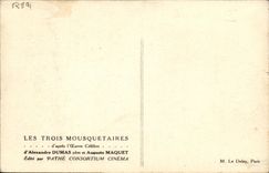 CPA Cinema Les Trois mousquetaires Alexandre Dumas