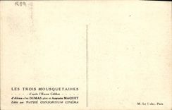 CPA Cinema Les Trois mousquetaires Alexandre Dumas