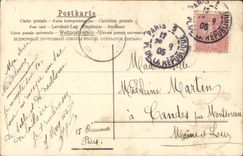 CPA Fantaisie Enfant et cigogne