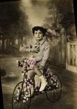 CPA Fantaisie Enfant Velo Cycle
