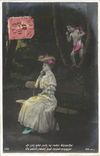 CPA Fantaisie Femme Ange 