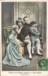 VINTAGE POSTCARD Fantasy Napoleon Marie Louise and the King D erome