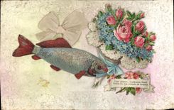 CPA Fantaisie Poisson 