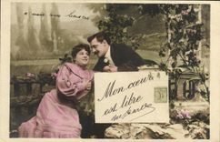 CPA Fantaisie Femme Semeuse Mon coeur est libre