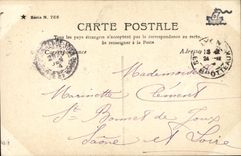 CPA Fantaisie Femme Aubade a la lune