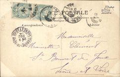 CPA Fantaisie Femme Aubade a la lune