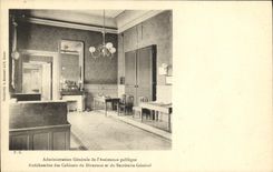 VINTAGE POSTCARD general Administration of L public assistance Paris Anteroom of the cabinets of the directuer and the secretariat to obstruct