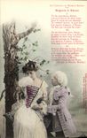 VINTAGE POSTCARD Fantaisie Woman Maurice Boukay Regrets has Ninon