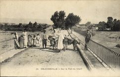 CPA Algerie Orleansville Sur le pont du Chelif