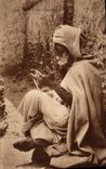 VINTAGE POSTCARD Algeria Kabyle manufacturer of burnous