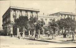 CPA Algerie Guelma Rue et place St Augustin