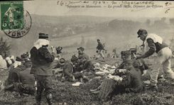 Infanteria de la POSTAL de la VENDIMIA en operaciones que el almuerzo grande del mercado del Militaria manda