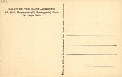 CPA Salon de the Saint Augustin Malesherbes Paris
