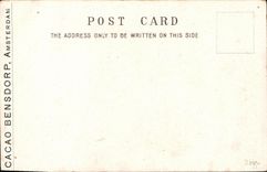 VINTAGE POSTCARD Fantasy Woman Bensdorp Amsterdam Chocolate