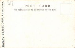 VINTAGE POSTCARD Fantasy Besndorp Amsterdam Chocolate