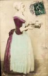 VINTAGE POSTCARD Fantasy Woman Chocolate