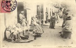 VINTAGE POSTCARD Algiers Coffee Moor