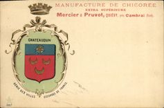 VINTAGE POSTCARD Chicorey Manufacture Meci Pruvot Quievy Chateaudun Cambric