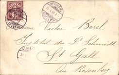 CPA Suisse neuchatel carte 1898