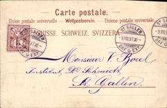 VINTAGE POSTCARD Suisse Hotel Bad Pfafers Gorges with Tamina 1897