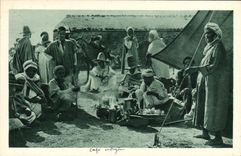 VINTAGE POSTCARD indigenous Coffee Algeria