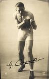 CPA Boxeur Boxe dedicacee Carpentier