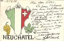 VINTAGE POSTCARD Swiss Fantasy Neuchatel