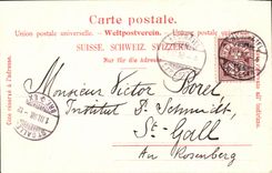 VINTAGE POSTCARD Swiss Fantasy Neuchatel