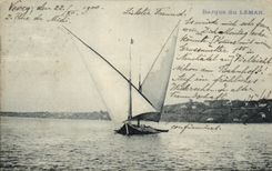 CPA Barque du Leman Bateau Suisse