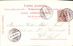 CPA Geneve carte 1898 Aigle Cle