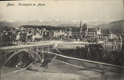 VINTAGE POSTCARD Bern Kirchenfeld m alpen