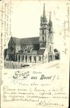 VINTAGE POSTCARD Swiss Gruss aus Basel Munster Chart 1899