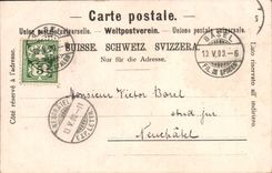 VINTAGE POSTCARD Swiss Gruss aus Basel Strassburger Denkmal