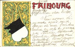 CPA Suisse Frubourg carte 1898