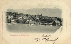 CPA Suisse Lausanne Carte 1899