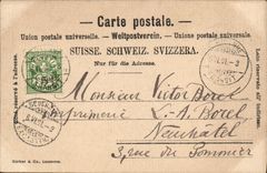 VINTAGE POSTCARD Swiss Lausanne ISCED Bear