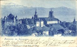 CPA Suisse Lausanne Chateau Carte 1899
