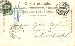 CPA Suisse Lausanne Chateau Carte 1899