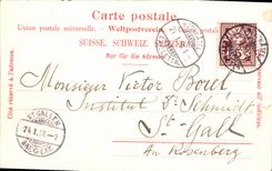 CPA Suisse Luzern Carte 1898