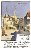 VINTAGE POSTCARD Swiss Neuchatel Chart 1899