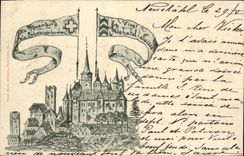 CPA Suisse Neuchatel Carte 1898