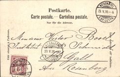 CPA Suisse Neuchatel Carte 1898