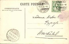 VINTAGE POSTCARD Swiss Museum of Neuchatel Sheep Shepherds