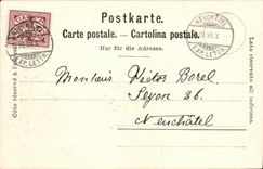 CPA Suisse Neuchatel Militaria Carte 1899