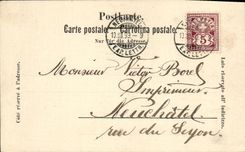 CPA Suisse Neuchatel Officier d infanterie 1812 Fusillier d infanterie Militaria Carte 1899