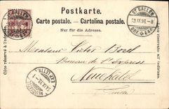 VINTAGE POSTCARD Swiss Neuchatel Old city