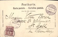 CPA Suisse Neuchatel CArte 1897